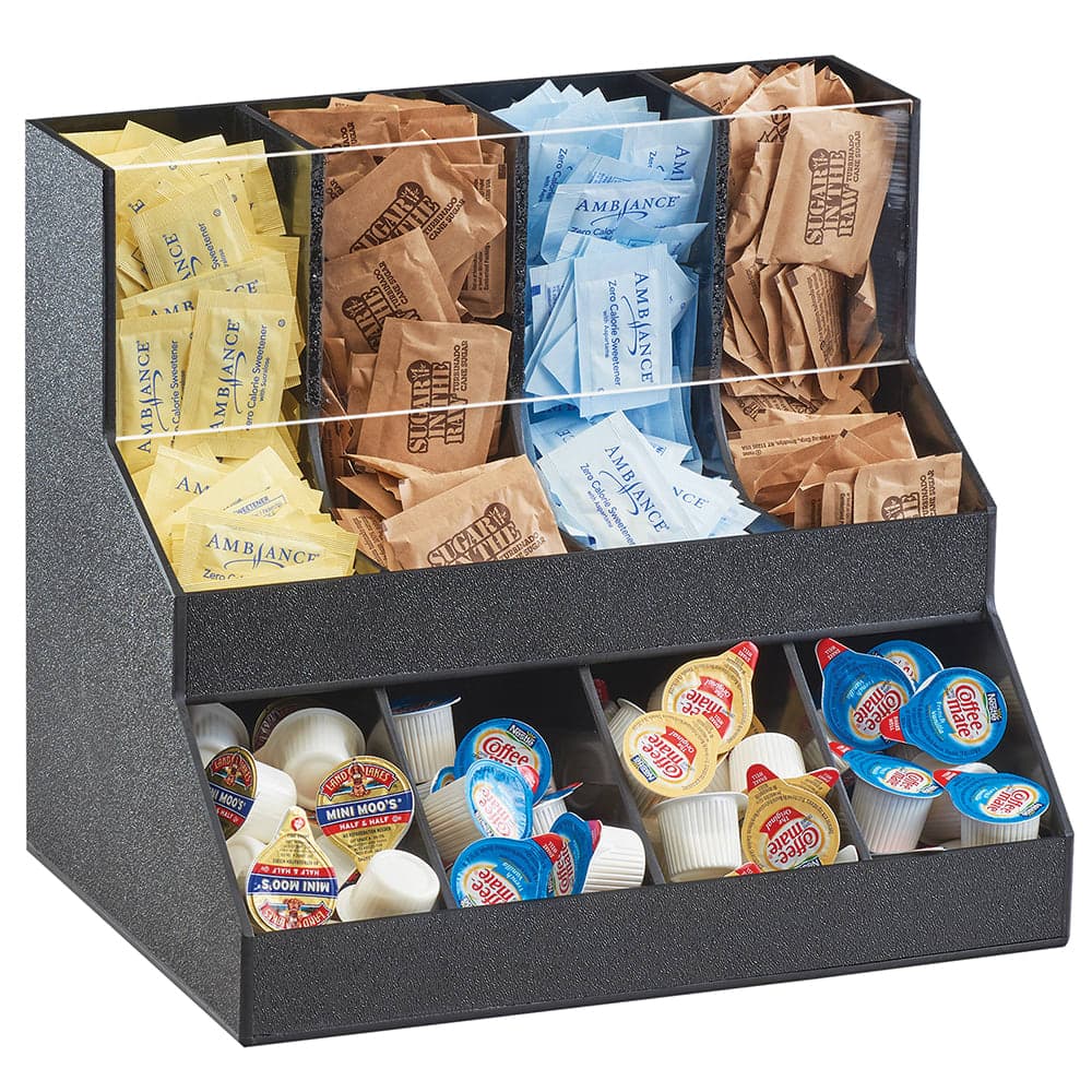 Cal-Mil 3690-13 Condiment Organizer w/ (8) Bins - Black