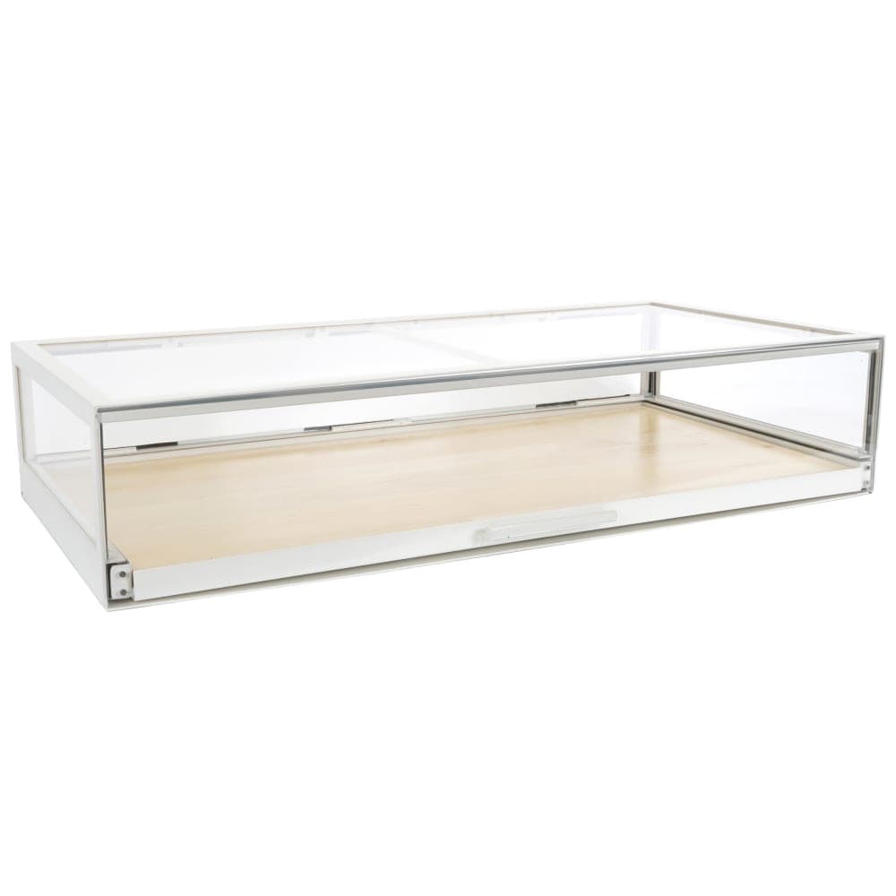 Cal-Mil 3694-71 Rectangular Pastry Display Case w/ Pull Out Drawer - 48"W x 24"D x 10"H, Clear/Painted Metal Frame
