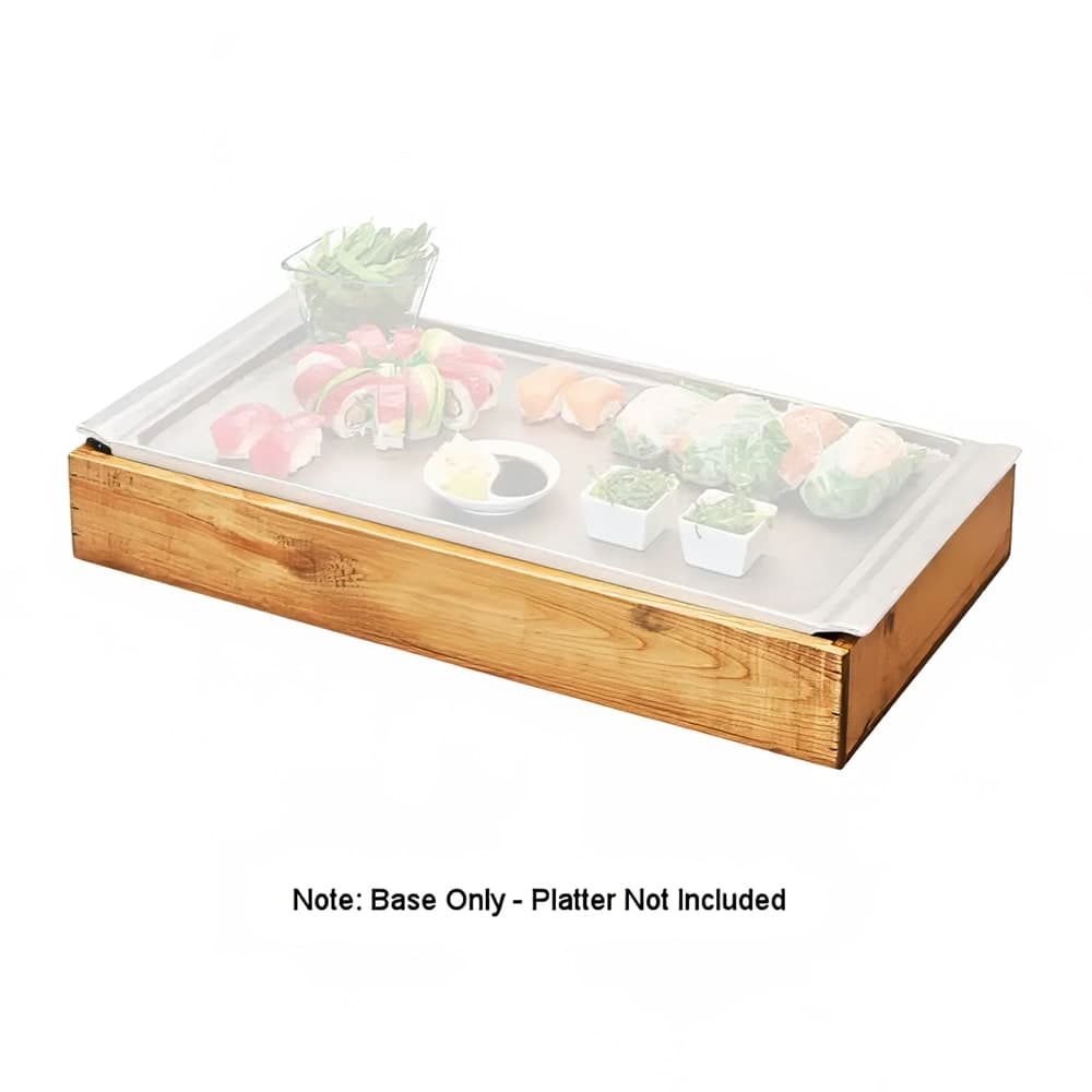 Cal-Mil 3699-1123-99 Rectangular Cooling Tub - 23"L x 12 1/2"W x 3 1/2"H, Reclaimed Wood