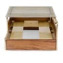 Cal-Mil 3712-46 Frame for Butane Stove - 14 1/4" x 12 3/4" x 7 1/4", Walnut/Brass thumbnail 2