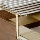 Cal-Mil 3712-46 Frame for Butane Stove - 14 1/4" x 12 3/4" x 7 1/4", Walnut/Brass thumbnail 9