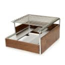 Cal-Mil 3712-49 Frame for Butane Stove - 14 1/4" x 12 3/4" x 7 1/4", Walnut/Chrome thumbnail 3