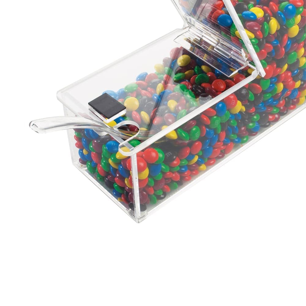 Cal-Mil 373-N Countertop Acrylic Topping Bin, 4" x 11" x 11", Notch