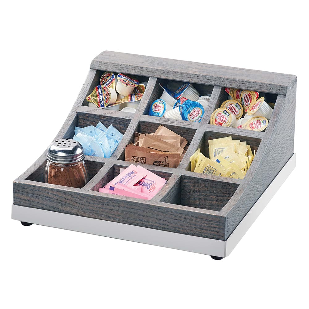 Cal-Mil 3801-83 Condiment Organizer w/ (9) Bins - Gray