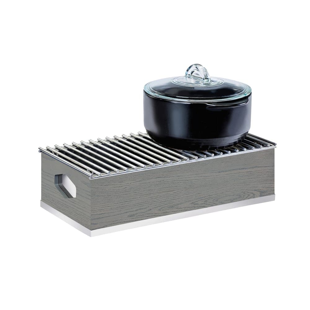 Cal-Mil 3813-83 Rectangular Chafer Alternative, 19 1/2" x 10" x 5 1/2", Gray