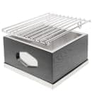 Cal-Mil 3814-87 Rectangular Chafer Alternative - 10 1/4" x 10" x 5 1/2" - Oak/Metal, Dark Gray thumbnail 2