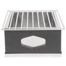 Cal-Mil 3814-87 Rectangular Chafer Alternative - 10 1/4" x 10" x 5 1/2" - Oak/Metal, Dark Gray thumbnail 3