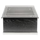 Cal-Mil 3814-87 Rectangular Chafer Alternative - 10 1/4" x 10" x 5 1/2" - Oak/Metal, Dark Gray thumbnail 4