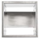 Cal-Mil 3814-87 Rectangular Chafer Alternative - 10 1/4" x 10" x 5 1/2" - Oak/Metal, Dark Gray thumbnail 5