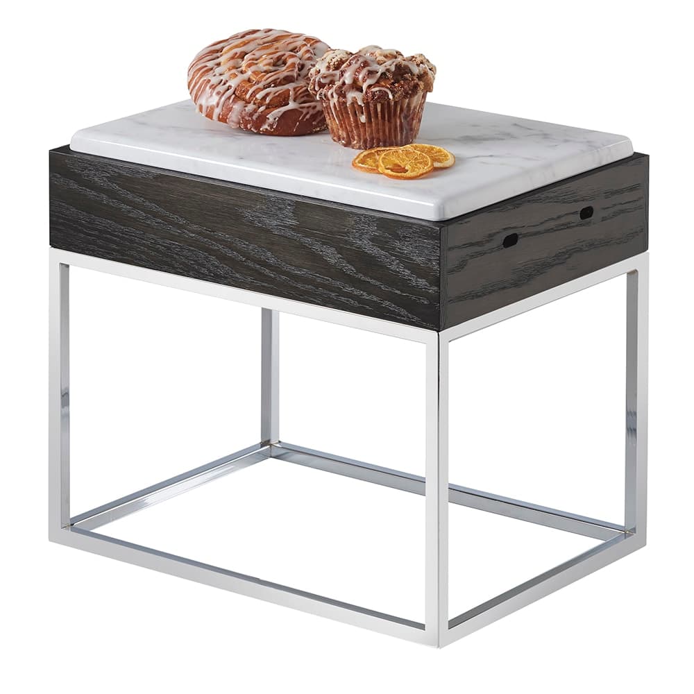 Cal-Mil 3822-13-87 Rectangular Display Riser w/ Melamine Top, 15" x 11" x 13 1/4", Dark Gray