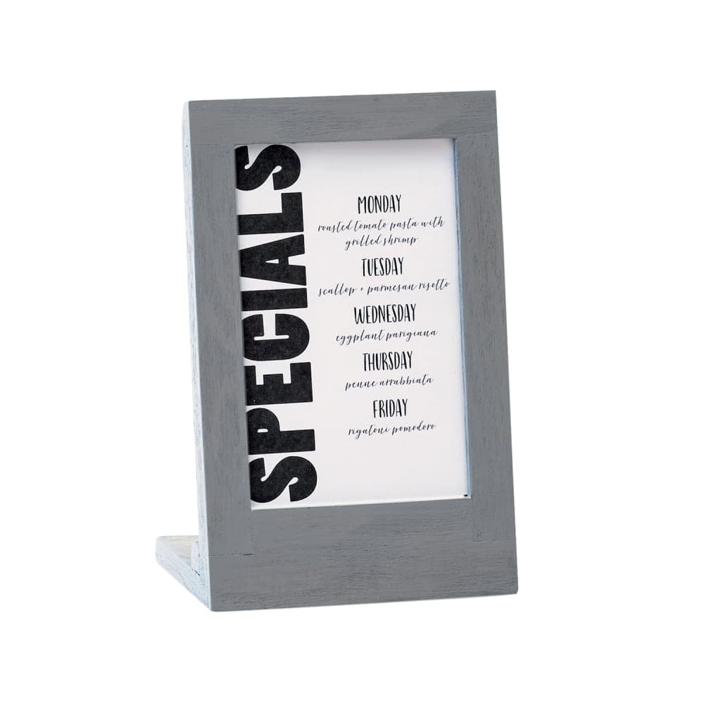 Cal-Mil 3825-46-83 Menu Card Holder, 4" x 3 1/2" x 6 1/2", Gray