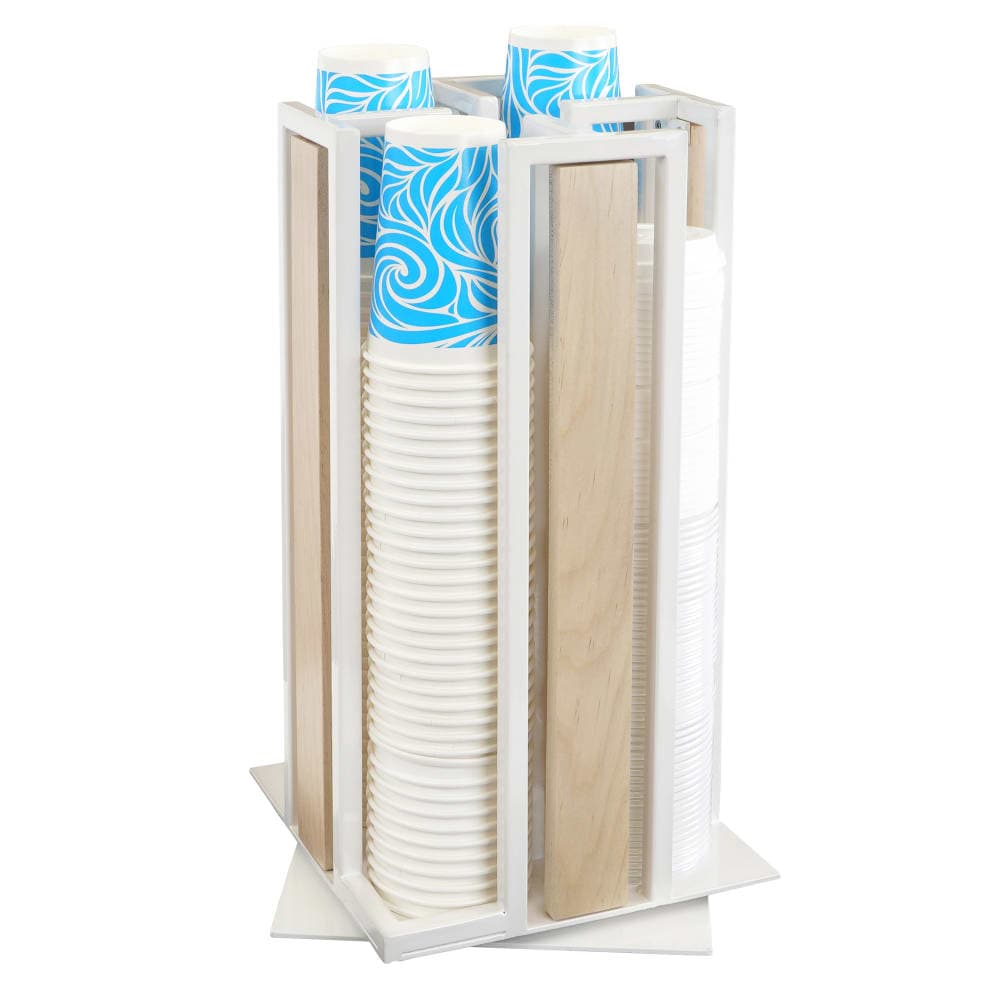 Cal-Mil 3904-71 Cup & Lid Organizer w/ (4) Compartment, Revolving, All Cup Types