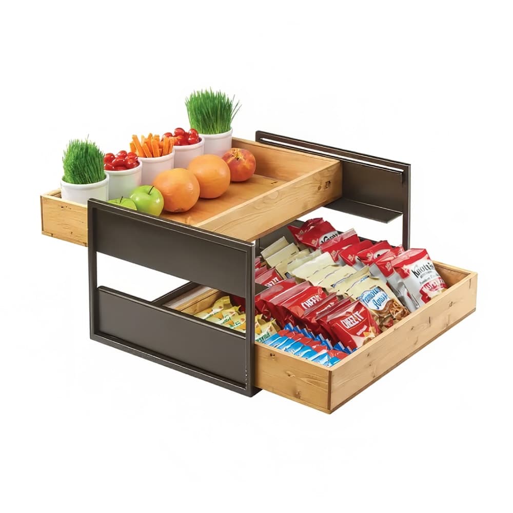 Cal-Mil 3920-84 Rectangular Display Riser w/ (2) Drawers, 21 3/4" x 15 1/2" x 11 1/2", Bronze