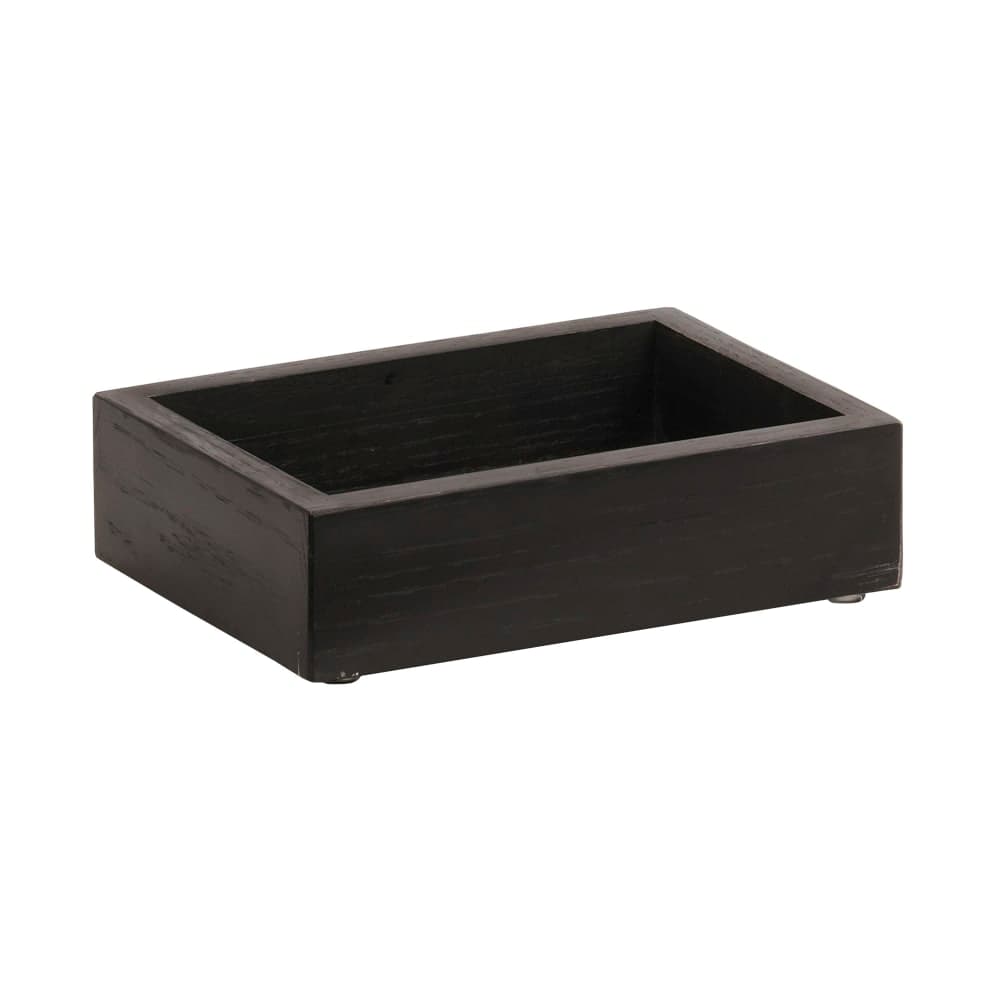 Cal-Mil 3932-87 Rectangular Condiment Caddy - 7 1/4" x 5 1/2" x 6 1/2"H, Wood, Black