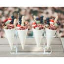 Cal-Mil 398 Waffle Cone Holder Stand w/ 4 Holes, 12" x 4" x 4 1/2", BPA Free, Clear thumbnail 2