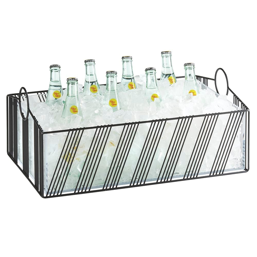 Cal-Mil 41115-12-13 Rectangular Ice Housing - 21"L x 13 1/4"W x 8 1/8"H, Wire, Black