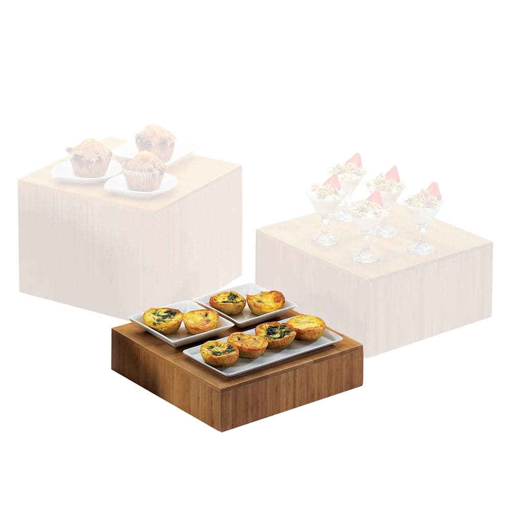 Cal-Mil 432-3-60 12" Square Bamboo Cube Riser, 3" High
