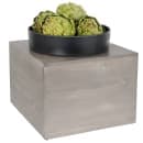 Cal-Mil 432-9-110 12" Square Cube Riser - 9"H, Pine Wood, Gray Wash thumbnail 2