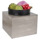 Cal-Mil 432-9-110 12" Square Cube Riser - 9"H, Pine Wood, Gray Wash thumbnail 3