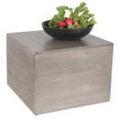 Cal-Mil 432-9-110 12" Square Cube Riser - 9"H, Pine Wood, Gray Wash thumbnail 4