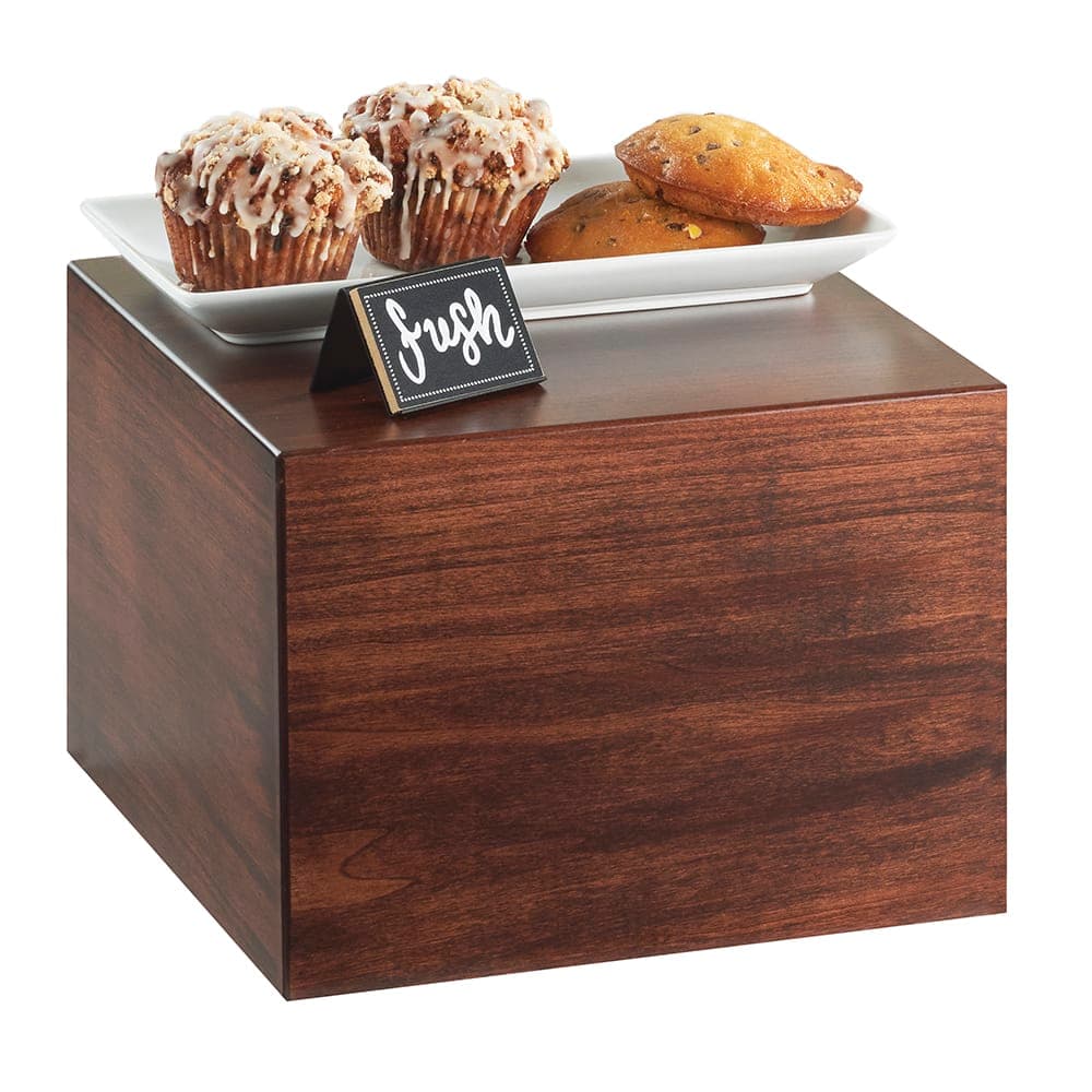 Cal-Mil 432-9-78 12" Square Display Riser - 9"H, Walnut