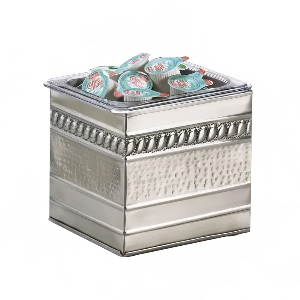 Cal-Mil 475-6-55 Rectangular Ice Housing - 7"L x 6"W x 6 1/2"H, Stainless Steel