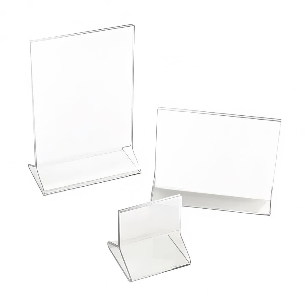 Cal-Mil 500 Reserved Tabletop Menu Card Holder - 4 1/2" x 3 1/2", Acrylic, Clear