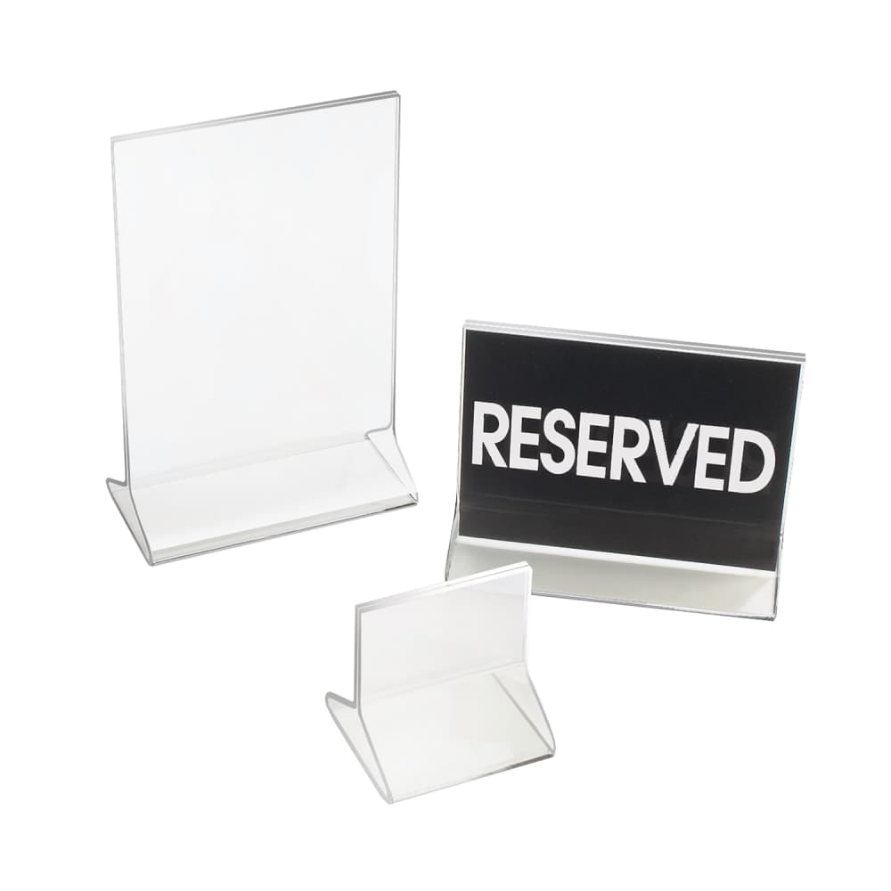 Cal-Mil 523 Tabletop Menu Card Holder - 4 1/2" x 6 1/2", Acrylic