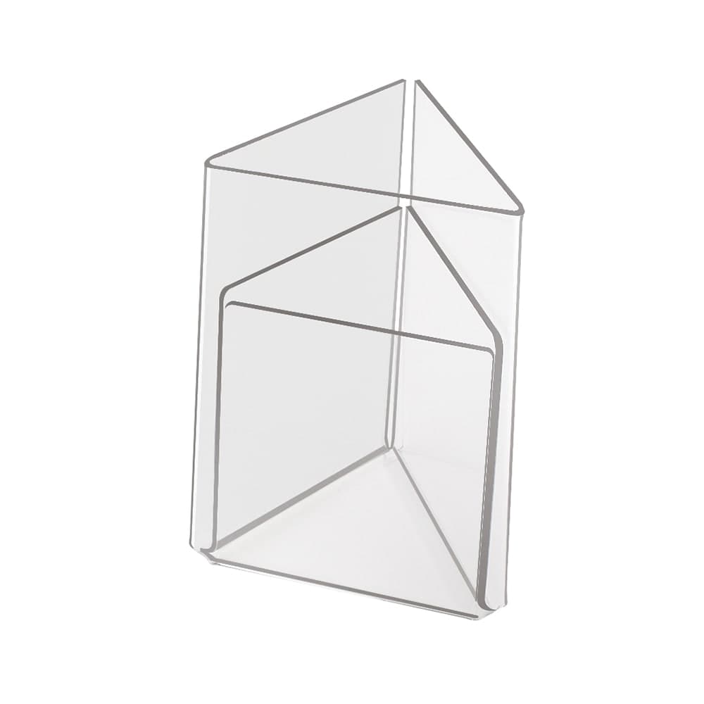 Cal-Mil 541 Three-Sided Tabletop Menu Card Holder - 4" x 6", Acrylic