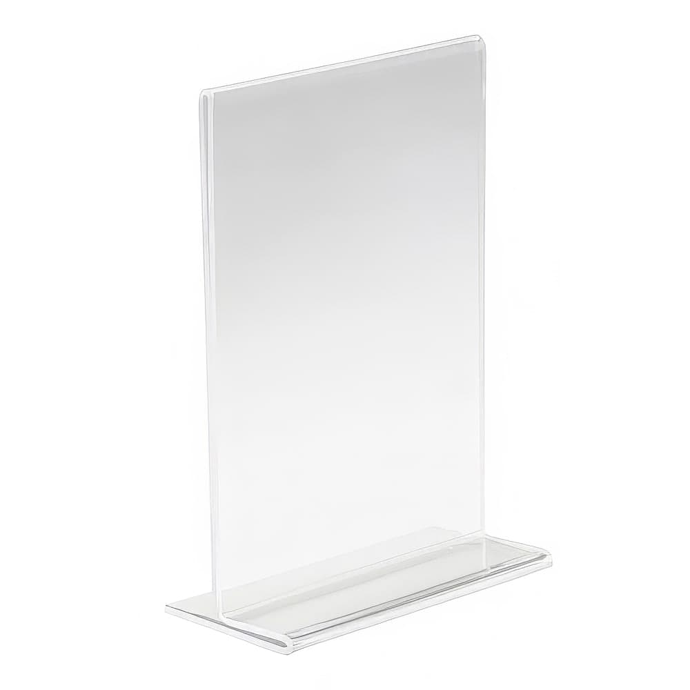 Cal-Mil 580 Tabletop Menu Card Holder - 5" x 7", Acrylic, Clear