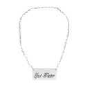 Cal-Mil 618-3 Hanging "Hot Water" Sign w/ 24" Chain for Coffee Urns, Silver thumbnail 3