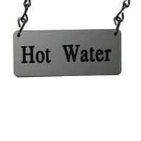 Cal-Mil 618-3 Hanging "Hot Water" Sign w/ 24" Chain for Coffee Urns, Silver thumbnail 5