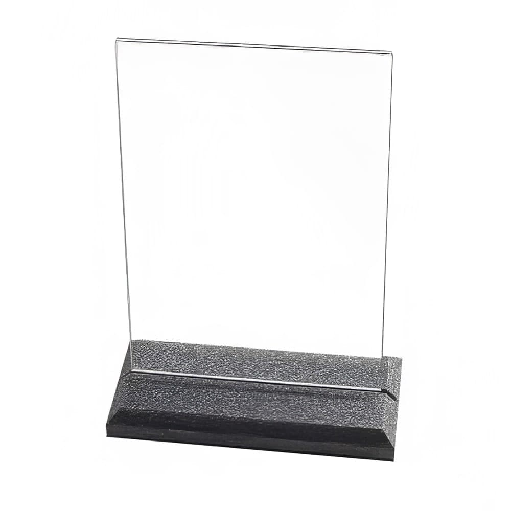 Cal-Mil 653-17 Tabletop Menu Card Holder - 5 1/2" x 8 1/2", Black Pearl