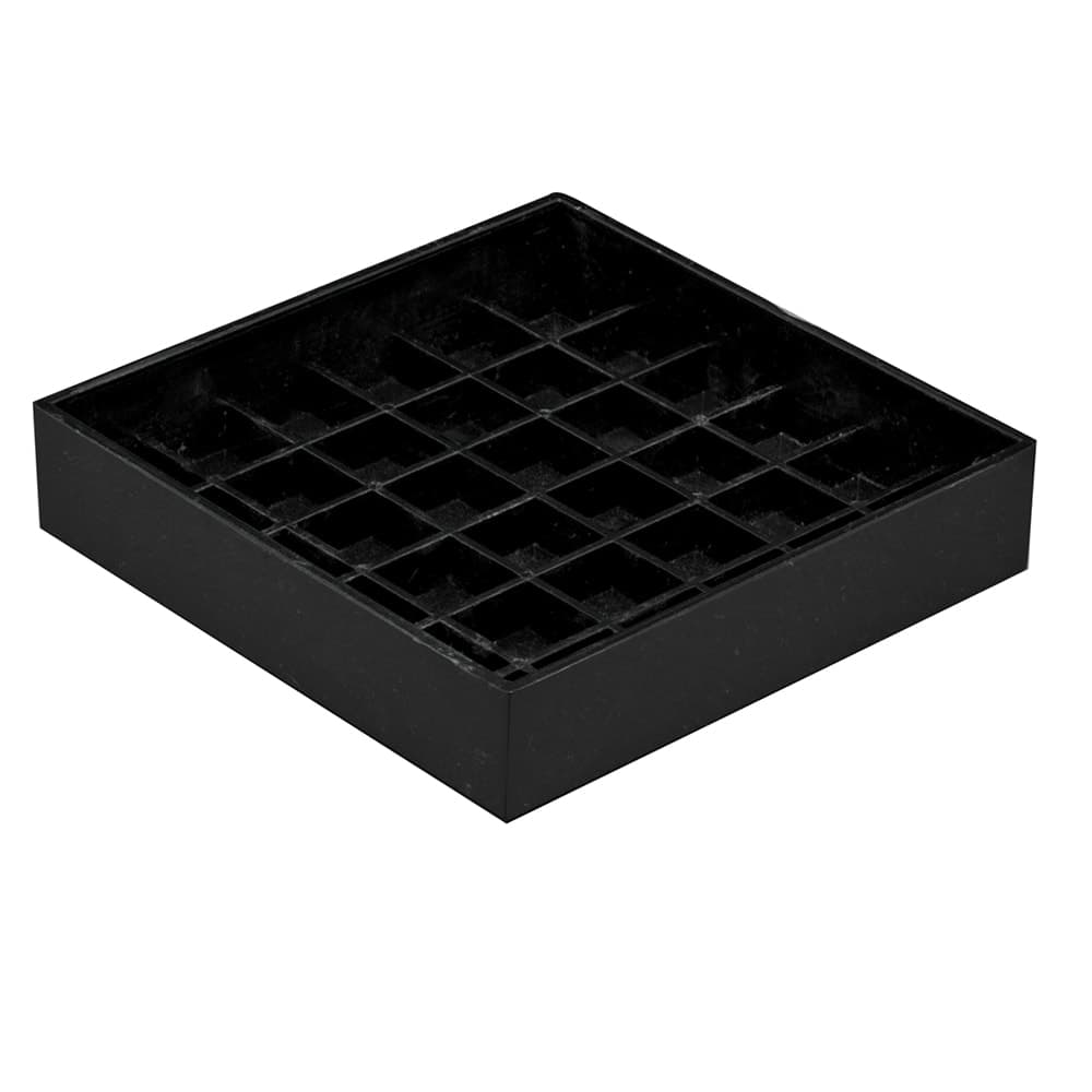 Cal-Mil 681-4-13 Standard Drip Tray, Square, 4" X 4 in, Black