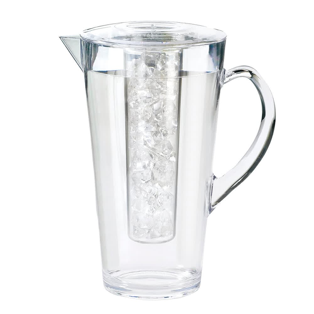 Cal-Mil 682-ICE 67 3/5 oz Plastic Pitcher w/ Ice Chamber, Clear