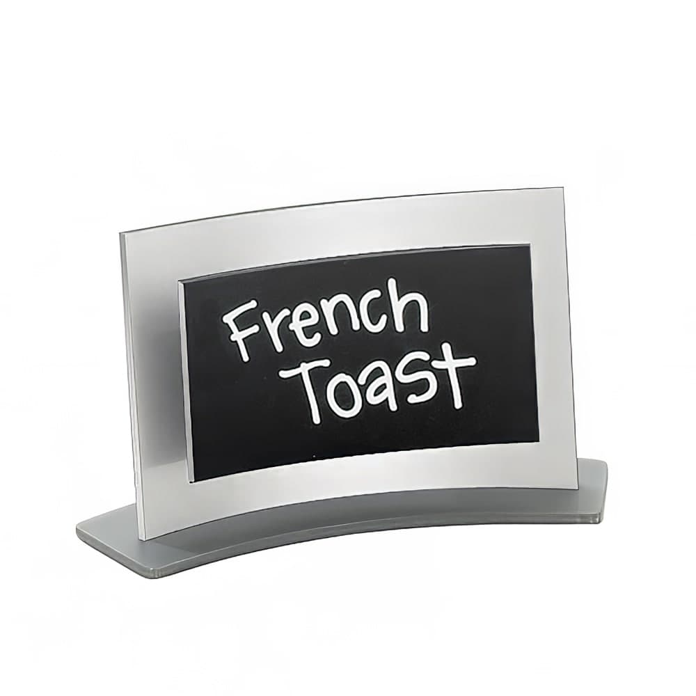 Cal-Mil 891 Write On Tabletop Menu Card - 2 1/2" x 3", Silver