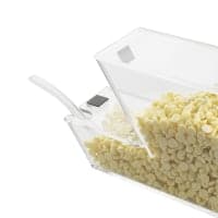 Cal-Mil 927-H Countertop Acrylic Topping Bin, 4" x 11" x 7", Holster thumbnail 3