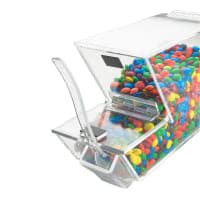 Cal-Mil 927-N Countertop Acrylic Topping Bin, 4" x 11" x 7", Notch thumbnail 3