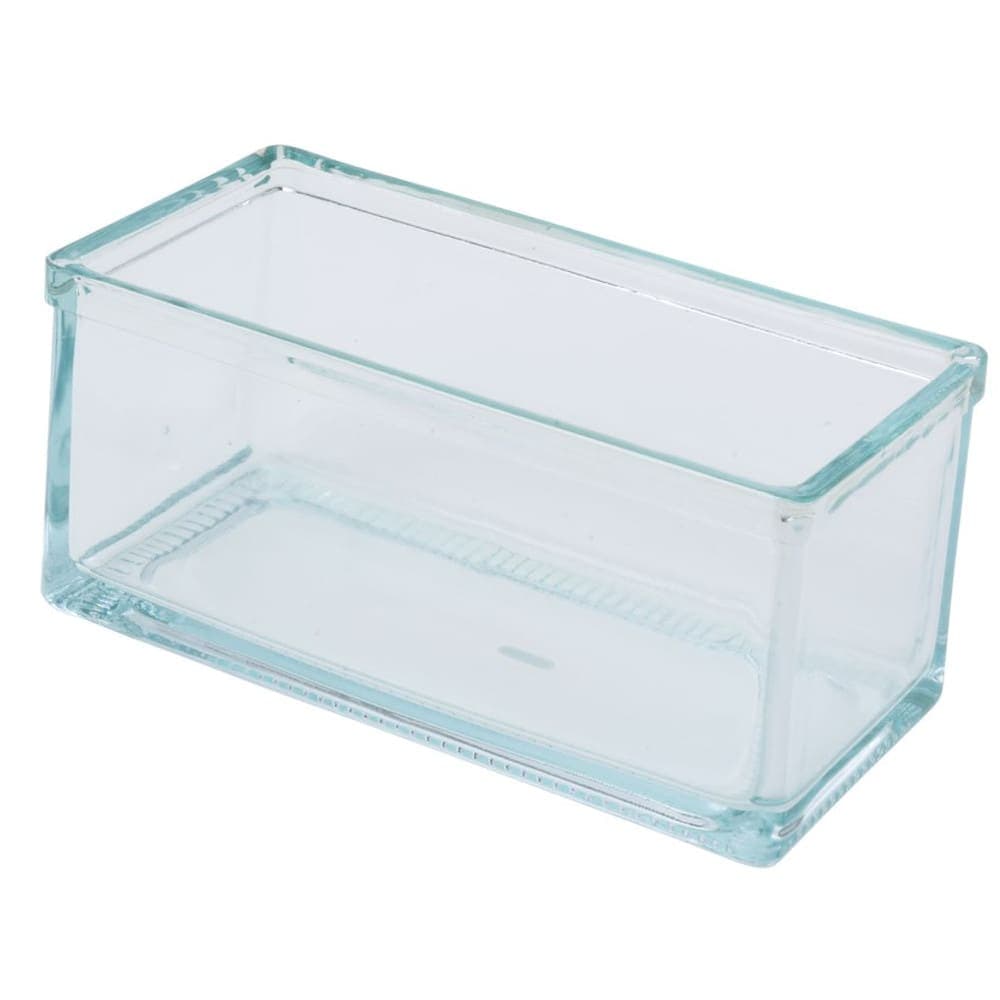 Cal-Mil C4X8X4GLASS Rectangular 1 Compartment Condiment Jar - Clear