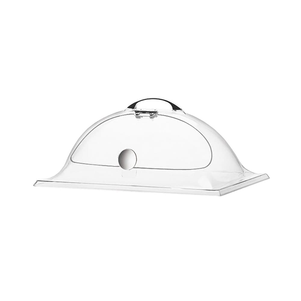 Cal-Mil HU891 Dome Display Cover w/ 1 Side Cut Out & Hinged Door, 12 x 20" H