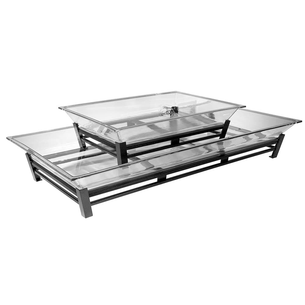 Cal-Mil IP402-13 48" 2 Tier Metal Ice Housing - Table Top, Black