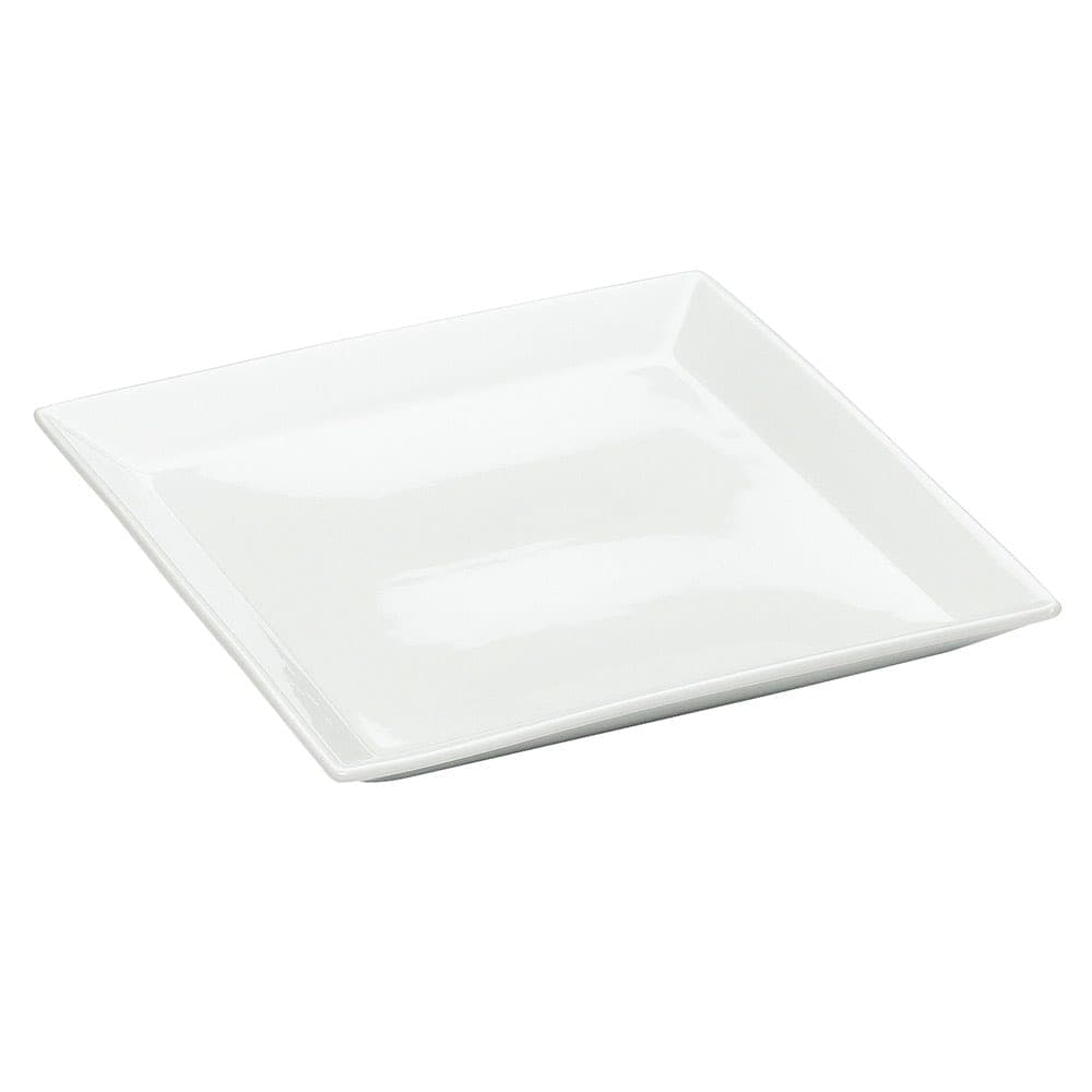Cal-Mil PP252 11 7/8" Square Gourmet Display Platter - Porcelain, Bright White