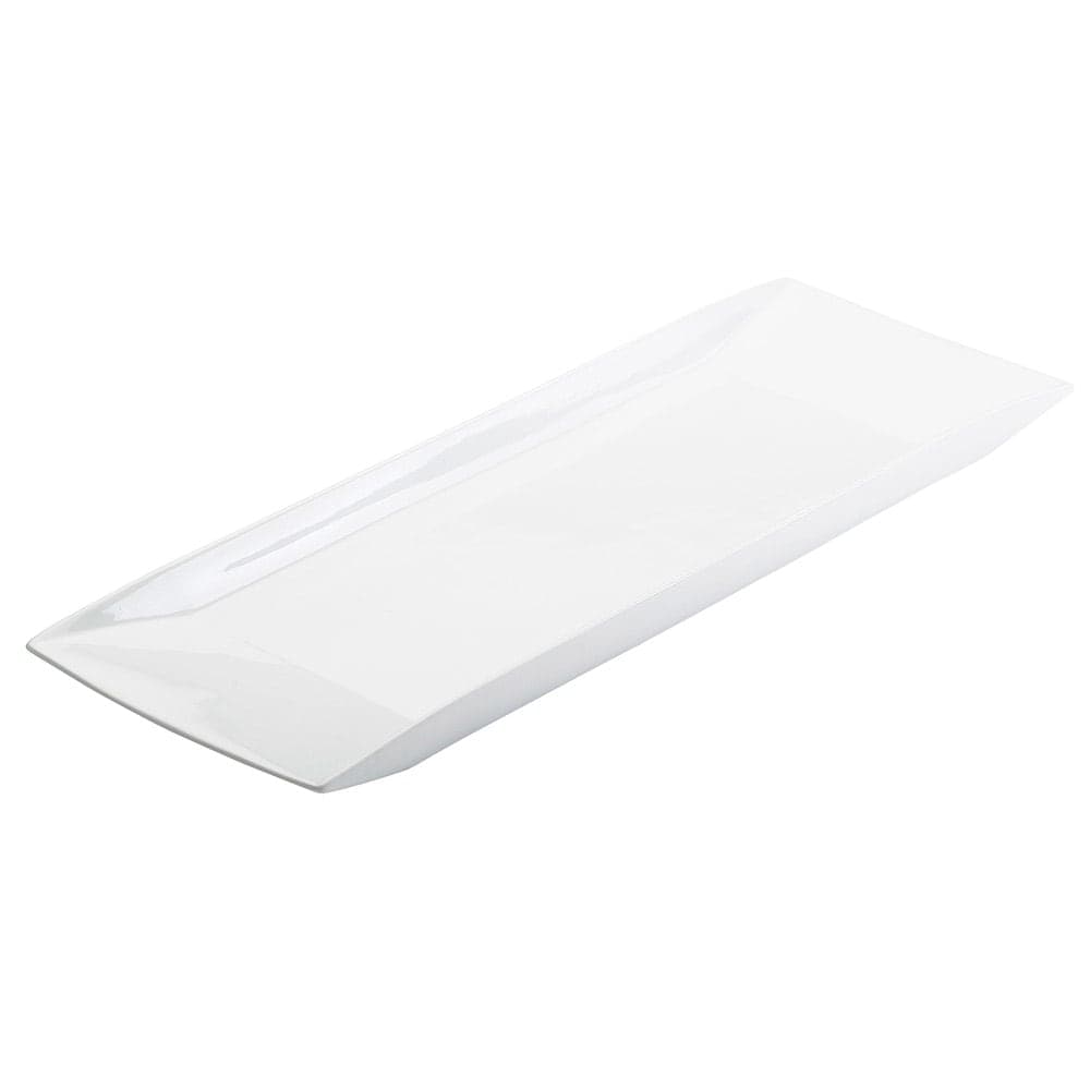 Cal-Mil SR152 23" x 7" Rectangular Sierra Platter - Melamine, White