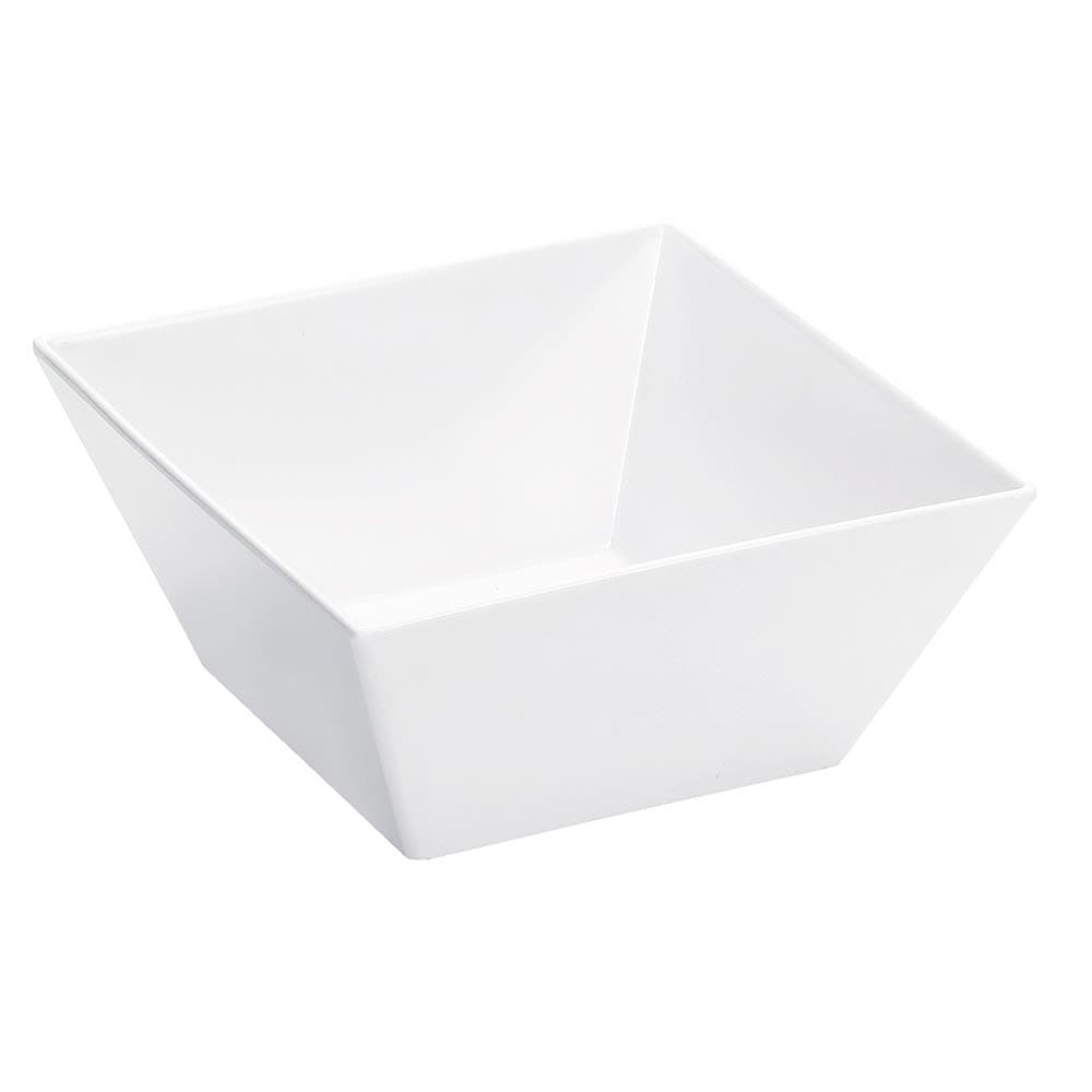 Cal-Mil SR262 4 qt Square Melamine Serving Bowl, White
