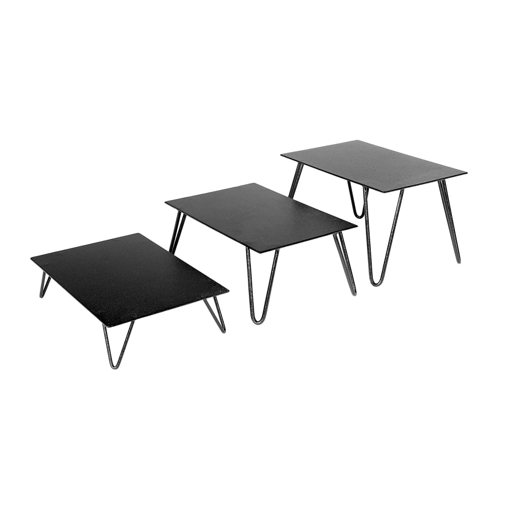 Cal-Mil SR630-13 Rectangular Buffet Riser Set - Metal, Black