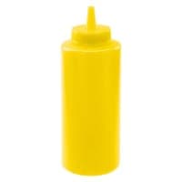 Browne 12 oz Mustard Squeeze Bottle, No Drip Tip, Yellow (2102) thumbnail 3