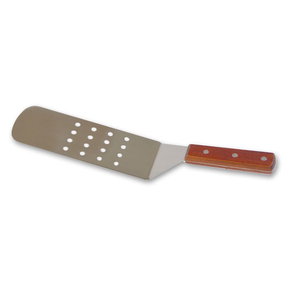 Browne Turner, 8 x 3" Stainless Steel Blade, Perforated, Hardwood Handle (574314P)