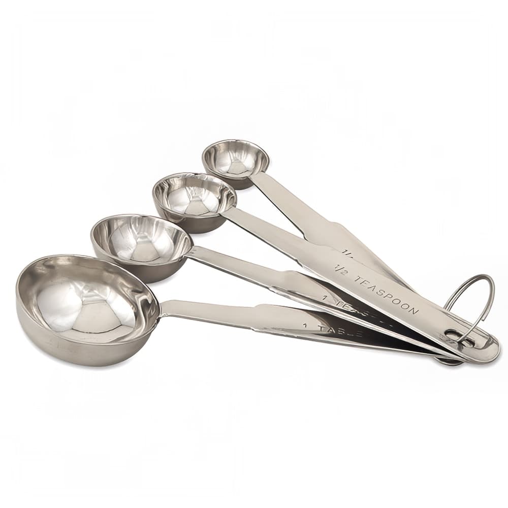 Browne Bowl Style Measuring Spoon Set w/ ¼, ½ & 1 tsp, 1 tbsp, Stainless (2316EH)