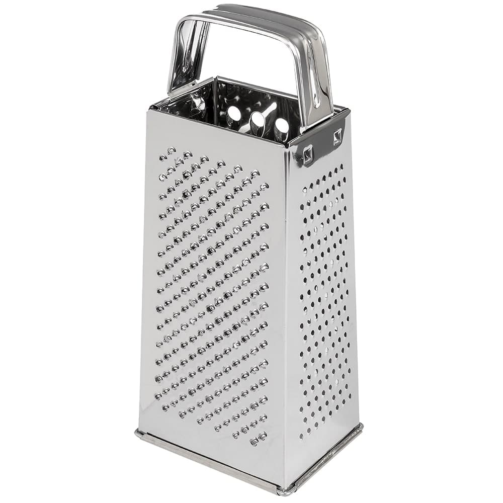 Browne Square Cheese Grater, 2 Grating & 2 Slicing Surfaces, Stainless (3199)
