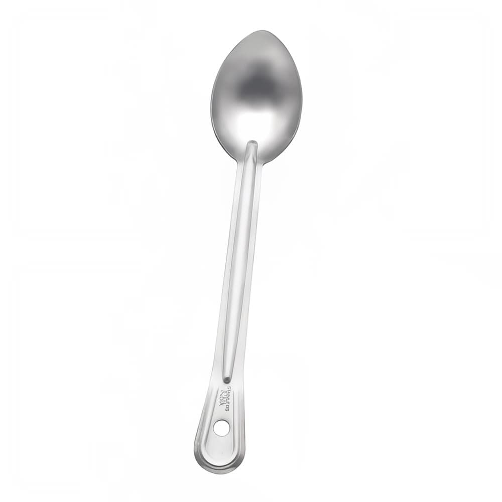 Browne 15" Solid Serving Spoon w/ Grooved Handle, Heavy Duty Stainless (4770)